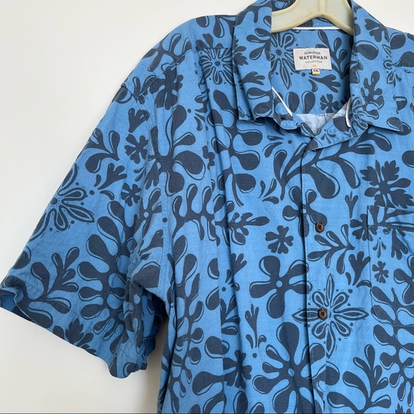 Mens Quiksilver Waterman Button Down Shirt - Picture 5 of 10